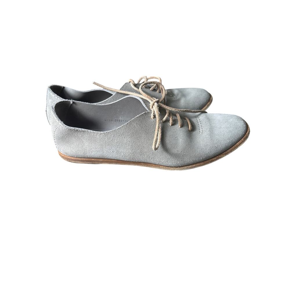 Pedro Garcia Gray Suede Lace Up SHOE Sz 38 - Picture 2 of 4